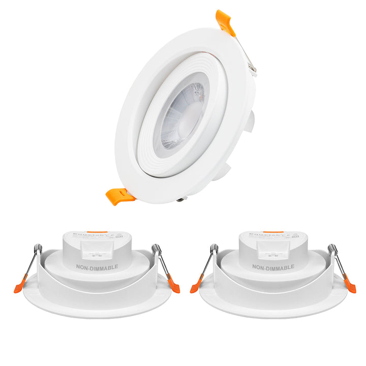 Directional 12W Large LED Recessed Ceiling Spot Downlights Spotlights, Lighting Color Adjustable 3 Pack