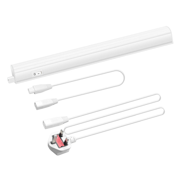 Connectible T5 5W LED Kitchen Under Cabinet Lamp, Under Cupboard Light, Neutral White 4000K, Length 313MM, 1 Lamp