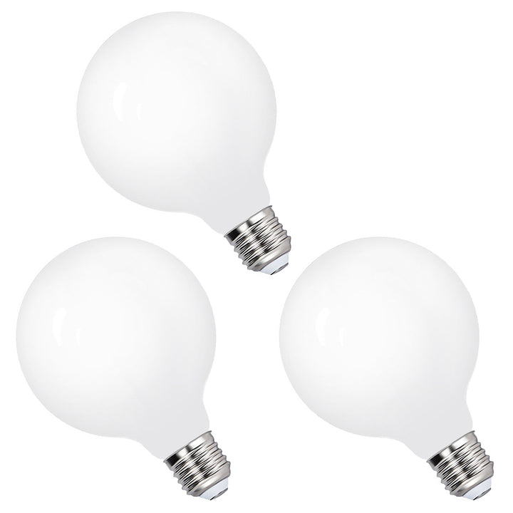 G95 LED Large Globe Light Bulbs Edison Screw E27 Energy Saving Lamps 6W 650Lm Cool White 5000K 3 Pack