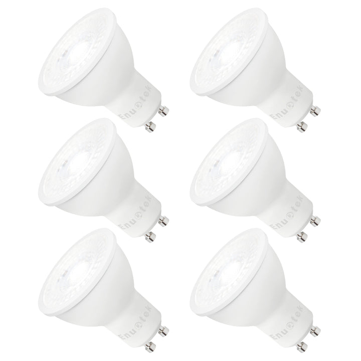 Dimmable GU10 LED Spot Light Bulbs 7W 650Lm Cool White 5000K 6 Pack