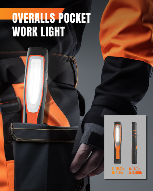 Rechargeable COB LED Work Light, Magnetic LED Mechanics Inspection Torch Lamp, Dimmable Flashlight